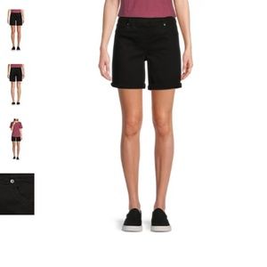 NWT -Black - WESTBOUND - Mid Rise Tummy Control Pull-On Shorts
